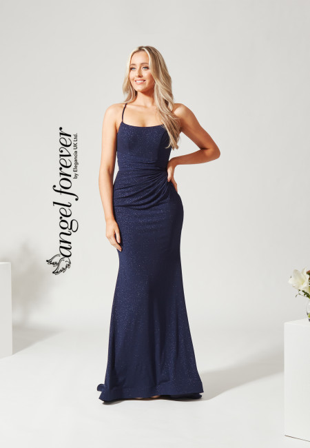 Angel Forever Navy Fitted Prom / Evening Dress